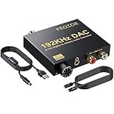 PROZOR Optisch auf Cinch 5,1CH Da Wandler VOL+- Digital Analog Wandler Audio...