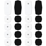 AUVON 20er Set TENS EMS Elektroden-Pads, 5x5 cm TENS Gerät Elektroden Pads Druckknopf,...