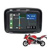 Navi, Wasserdichtes 4,3/5-Zoll-Motorrad-Navigationssystem, Europakarten, Lebenslange...