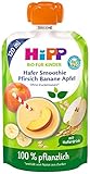 HiPP Bio für Kinder Smoothie Apfel Pfirsich Banane mit Haferdrink, 120ml, 6er Pack...