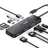 Docking Station USB C Hub 3*Display- 11 in 1, (𝟐𝟎𝟐𝟒...