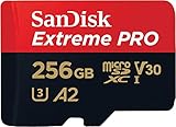 SanDisk Extreme PRO microSDXC UHS-I Speicherkarte 256 GB + Adapter & RescuePRO...