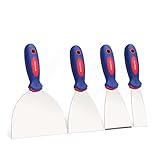 WORKPRO Profi Malerspachtel Spachtel Set aus rostfreiem Edelstahl mit Kunststoffgriff...