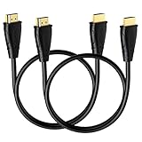 MOSIMLI HDMI-Kabel, 91 cm, 2 Stück, 4K UHD HDMI-Kabel, Stecker auf Stecker, Adapter für...