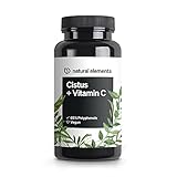 Cistus incanus mit Vitamin C – 90 Kapseln – 250mg Polyphenole pro Kapsel (65%) –...