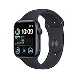 Apple Watch SE (2. Generation) (GPS, 44mm) Smartwatch - Aluminiumgehäuse Mitternacht,...