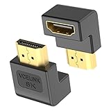 VCELINK 8K HDMI Winkelstecker 90 Grad und 270 Grad, HDMI 2.1 Kabel Abgewinkelt Stecker auf...