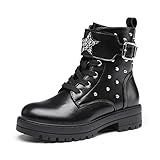 DREAM PAIRS Mädchen Junge Mode Winterstiefel fashion Schnürstiefel Kinder Mittlere...