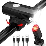 Gobikey Led Fahrradlicht Set 360° Aluminiumlegierung Fahrradlampe USB Aufladbar...