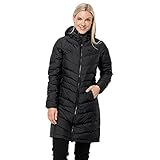 Jack Wolfskin Damen Selenium Coat Winddichter Daunenmantel, Schwarz, L EU