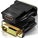 Retoo DVI-D auf HDMI Adapter mit 1080p und Audio, Bidirektional DVI-Stecker auf...