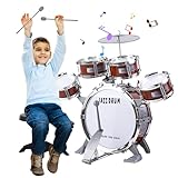 Hilifexll Drum Set Spielzeug, Trommel Kinderspielzeug Sets mit 5 Trommeln mit...