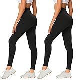 AMIYOYO 2er Pack Leggings für Damen High Waist Leggins Blickdicht Elastische Bauchweg...