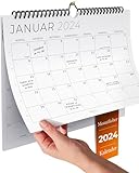 Wandkalender 2024 - Kalender 2024 im A4 Querformat - Familienplaner 2024 - Großer...