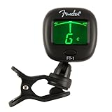 Fender FT-1 Pro Clip-On Tuner – Für akustische und E-Gitarre, Bass und Ukulele –...