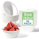 greensight 50 Stück Pappschalen Einweg Suppenschalen 260ML aus Zuckerrohr...