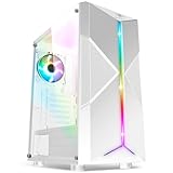 Spirit of Gamer - Clone III | PC Gehäuse Weiß RGB | Kompatibel ATX/mATX/ITX | Leerer...