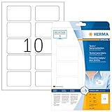 HERMA 4587 Namensetiketten ablösbar, 10 Blatt, 80 x 50 mm, 10 Stück pro A4 Bogen, 100...