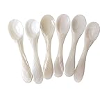 Marycrafts 6er Set Perlmuttlöffel Kaviarlöffel Eierlöffel Caviar Spoons Handarbeit