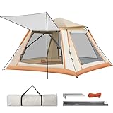 Sleeleece Camping Zelt, 3-4 Personen Pop Up Zelt Automatisches Sofortzelt,Wasserdicht 4...