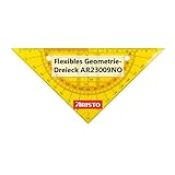 Aristo AR23009NO Flex Geometrie-Dreieck (Hypotenuse 16 cm, flexibel, nahezu...