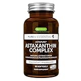 Astaxanthin Komplex, vegane & natürliche Antioxidantien, 4mg Astaxanthin aus...