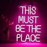 This Must Be The Place Neonlicht Für Wanddekoration, Rosa Schriftzug Neon Light, Rosa Led...