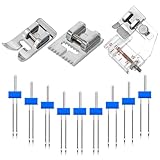 Doppelnadeln für Nähmaschine, Doppelnadeln mit 3 verschiedenen Rillen, Biesenfuß,...