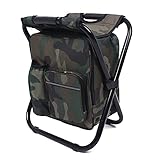 Qwertfeet Klapphocker Tragbarer Eissack- Campinghocker Klappbarer Campingstuhl Rucksack...