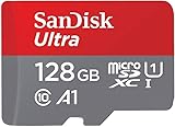 SanDisk Ultra microSDXC UHS-I Speicherkarte 128 GB + Adapter (A1, Class 10, U1, Full...