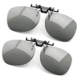 PRECORN 2er Set 3D Brille Clip-On für Brillenträger - Passive 3D-Brille für...