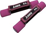 Yate Neopren Soft Hanteln Set Gymnastikhanteln 2 x Fitnesshanteln Handschlaufe 0,5kg pink...