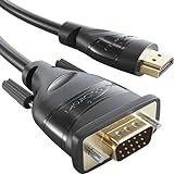 KabelDirekt – HDMI-VGA Adapter Kabel – 2 m (HDMI auf VGA, High Speed HDMI/D-Sub 15,...