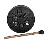 Syrisora ​​Steel Tongue Drum Tragbare Mini 3 Zoll 6 Noten Hand Pan Drums für...