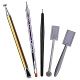 Nagel Magnet Stick Set 5 Stück, Doppelkopf Blumendesign Nagel Magnet Stift und Starke...