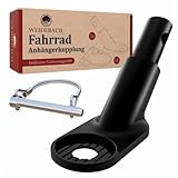 WEIDEBACH® Stabile Fahrradanhänger Kupplung mit Sicherungsstift schwarz, hohe...