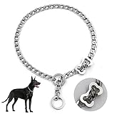 Edelstahl Hundehalsband,Verstellbare Hunde Halsband,P-Kette Hundehalsband für Hund...