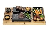 Heisser Stein Grill Steinplatte - Beefstone 'Modell DUE' Hot Stone Steak Maker...