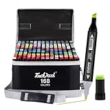 Touchcool 168 Farben Marker Stifte Set mit Doppelter Spitzen, Neu Aufgerüstetes...