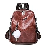 callmo Rucksack Damen Schwarz，Mode Damen Leder Rucksack Mini Soft Multifunktional...