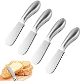 NIEEKRUN 4 Stück Buttermesser Klein - Käsemesser - Edelstahl Brotzeitmesser Set -...