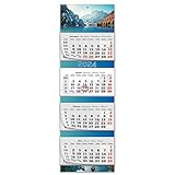 Primus Print XXL 4-Monats Mehrblockkalender 2024 - Wandkalender - Monatskalender...