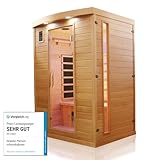 Dewello® Infrarotkabine Infrarotsauna Pierson 135cm x 105cm 1-2 Personen aus...