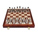JGATW Schach 17,7-Zoll-Schachsätze Zinklegierung Und Acryl-Schachfiguren ， Tragbare...