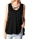 WIEIYM Damen Tank Tops Ärmellose V-Ausschnitt Tunika Shirt Sommer Casual...