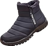 GILKUO Winterschuhe Herren Winterstiefel Wasserdicht Gefüttert Schneestiefel...