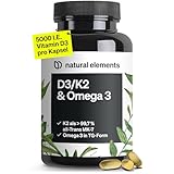 Vitamin D3 + K2 + Omega 3 – Premium K2VITAL® von Kappa 99,7+% All-Trans K2...