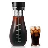 1,5L Kaffeebereiter für Cold Brew, Kaltbrüh-Kaffeemaschine mit luftdichtem Deckel...