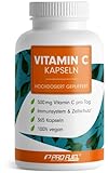 𝗧𝗜𝗣𝗣: Vitamin C hochdosiert - 365 Vitamin C Kapseln - 500 mg Vitamin C...