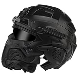 AQ zxdc Taktischer Schutz-Integralhelm, mit Maske, Headset, Brille,...